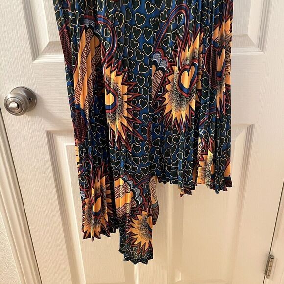 Junya Watanabe Comme des Garcons Asymmetrical Printed Pleated Dress Women's S - Picture 15 of 16